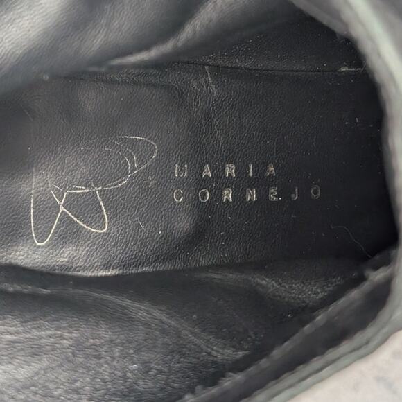 Zero + Maria Cornejo Dea Black Leather Harness Ankle Boots Wooden Clog, Size 39 - Picture 11 of 11